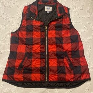 Women’s large old navy Buffalo check patter vest